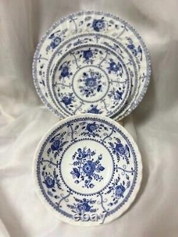 Set Of Johnson Brothers Indies Blue & White Bread Side Plates England