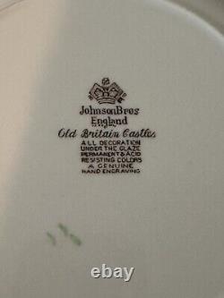 Set of 12 JOHNSON BROTHERS Old Britain Castles Brown 10 Dinner Plates