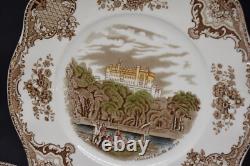 Set of 12 Johnson Brothers Old Britain Castles Multicolor Square 7.5 Plates