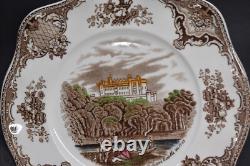Set of 12 Johnson Brothers Old Britain Castles Multicolor Square 7.5 Plates
