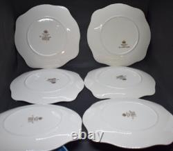 Set of 12 Johnson Brothers Old Britain Castles Multicolor Square 7.5 Plates
