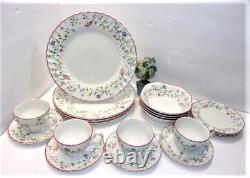 Set of 20-Pc Vintage Johnson Brothers Summer Chintz China Dinnerware for 4