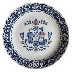Set of 4 Johnson Brothers England Ironstone 8 in Salad Plates Hearts & Flowers