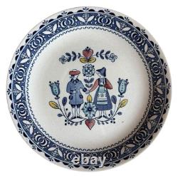 Set of 4 Johnson Brothers England Ironstone 8 in Salad Plates Hearts & Flowers