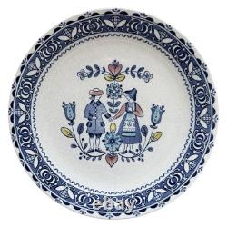 Set of 4 Johnson Brothers England Ironstone 8 in Salad Plates Hearts & Flowers