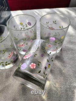 Set of 4 Johnson Brothers Summer Chintz 14 oz Old Fashioned Glasses