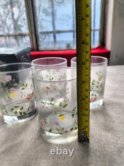 Set of 4 Johnson Brothers Summer Chintz 14 oz Old Fashioned Glasses