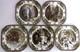 Set Of 5johnson Bros Friendly Village Square Christmas Winter 7.5salad Plates