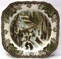 Set of 5Johnson Bros Friendly Village Square Christmas Winter 7.5Salad Plates
