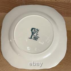 Set of 6 Johnson Bros Merry Christmas 7.5 Square Salad Plates England