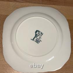 Set of 6 Johnson Bros Merry Christmas 7.5 Square Salad Plates England