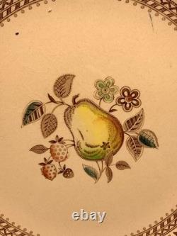 Set of 6 Vintage Johnson Bros. Fruit Sampler 10 inch Dinner Plates