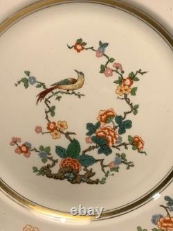 Set of 6 Vintage Johnson Bros. Pareek Bird Pattern Dinner Plates 10 in