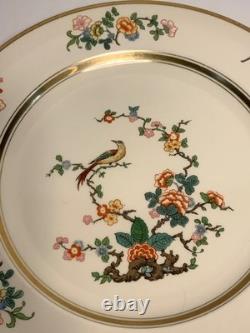 Set of 6 Vintage Johnson Bros. Pareek Bird Pattern Dinner Plates 10 in