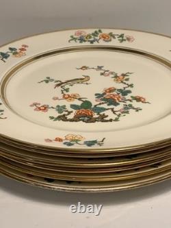Set of 6 Vintage Johnson Bros. Pareek Bird Pattern Dinner Plates 10 in