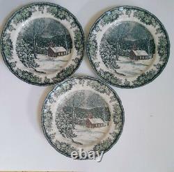 Set of 7 Johnson Brothers Friendly Village (3)10 Dinner (4) 8 Salad Plates