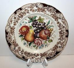 Set of 7 Johnson Brothers Harvest Fruit Windsor Ware 10.75 in. Dinner Plates