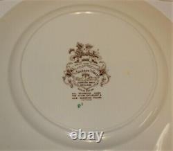 Set of 7 Johnson Brothers Harvest Fruit Windsor Ware 10.75 in. Dinner Plates