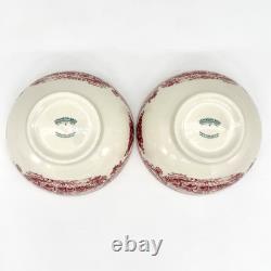 Set of 7 Johnson Brothers Old Britain Castles Pink Footed Oatmeal Bowls 5 3/8