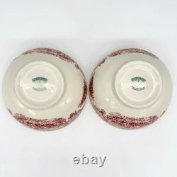 Set of 7 Johnson Brothers Old Britain Castles Pink Footed Oatmeal Bowls 5 3/8