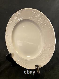 Set of 8 Johnson Brothers England Richmond White Embossed 8 Salad Plates. L@@k