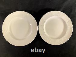 Set of 8 Johnson Brothers England Richmond White Embossed 8 Salad Plates. L@@k