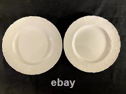 Set of 8 Johnson Brothers England Richmond White Embossed 8 Salad Plates. L@@k