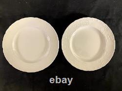 Set of 8 Johnson Brothers England Richmond White Embossed 8 Salad Plates. L@@k