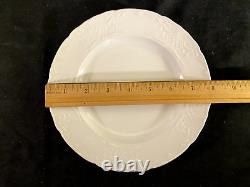 Set of 8 Johnson Brothers England Richmond White Embossed 8 Salad Plates. L@@k