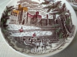 Set of 8 Romantic Vintage Butter Plates/Coasters -Johnson Bros, English Castles