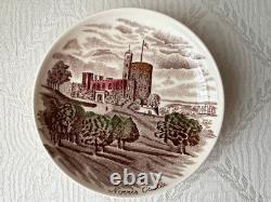 Set of 8 Romantic Vintage Butter Plates/Coasters -Johnson Bros, English Castles