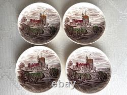 Set of 8 Romantic Vintage Butter Plates/Coasters -Johnson Bros, English Castles