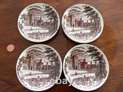 Set of 8 Romantic Vintage Butter Plates/Coasters -Johnson Bros, English Castles