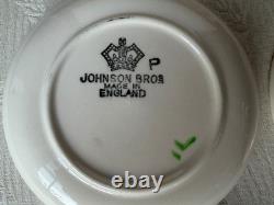 Set of 8 Romantic Vintage Butter Plates/Coasters -Johnson Bros, English Castles