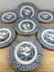 Set Of 9 Johnson Bros Mongolia Blue White 7 Bread Plates England