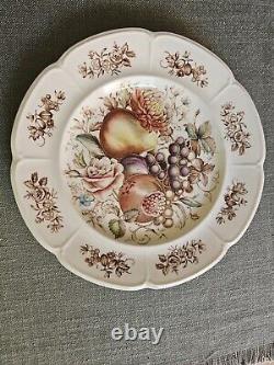 Set of 9 Johnson Brothers WINDSOR FRUIT Dinner Plates 10 Transferware