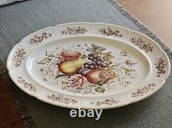 Set of 9 Johnson Brothers WINDSOR FRUIT Dinner Plates 10 Transferware