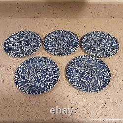 Set of Five (5) Tiffany & Co English Oak Salad Plates Johnson Bros 7.75 Wide