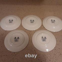 Set of Five (5) Tiffany & Co English Oak Salad Plates Johnson Bros 7.75 Wide