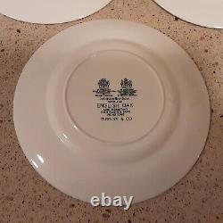 Set of Five (5) Tiffany & Co English Oak Salad Plates Johnson Bros 7.75 Wide