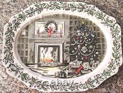 TWO VINTAGE Johnson Bros. Christmas Platter HIGHLY COLLECTIBLE! MINT COND