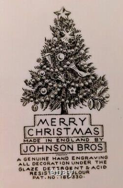 TWO VINTAGE Johnson Bros. Christmas Platter HIGHLY COLLECTIBLE! MINT COND