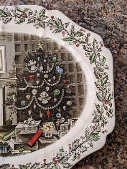 TWO VINTAGE Johnson Bros. Christmas Platter HIGHLY COLLECTIBLE! MINT COND