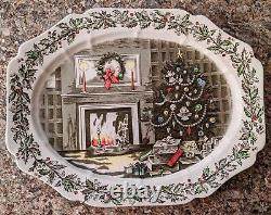 TWO VINTAGE Johnson Bros. Christmas Platter HIGHLY COLLECTIBLE! MINT COND