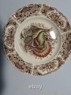Thanksgiving Dinnerware 58 pcs. Vintage Johnson Bros Wild Turkey Native American