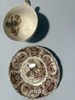 Thanksgiving Dinnerware 58 pcs. Vintage Johnson Bros Wild Turkey Native American