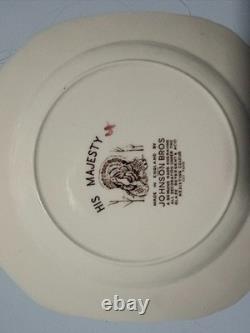Thanksgiving Dinnerware 58 pcs. Vintage Johnson Bros Wild Turkey Native American