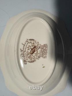 Thanksgiving Dinnerware 58 pcs. Vintage Johnson Bros Wild Turkey Native American