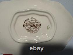 Thanksgiving Dinnerware 58 pcs. Vintage Johnson Bros Wild Turkey Native American