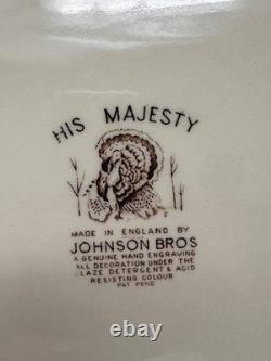 Thanksgiving Platter Johnson Brothers His Majesty Turkey Dinnerware Huge